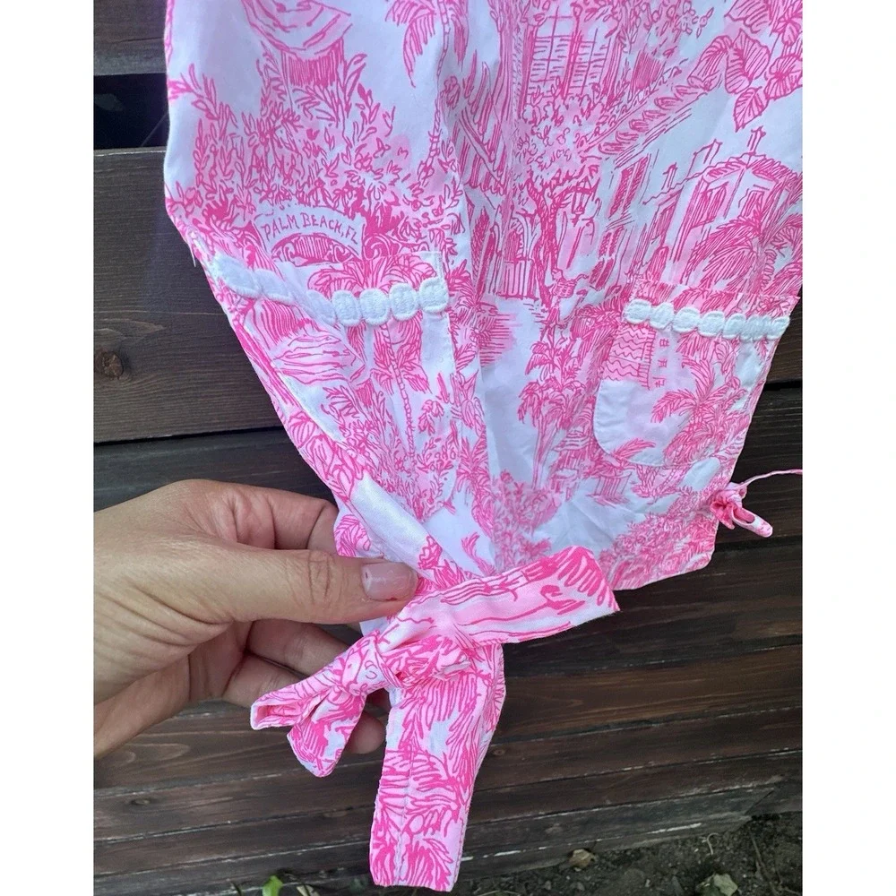 Lilly Pulitzer Girl's Little Lilly Shift Dress Palm Beach Anniversary Toile Sz 4